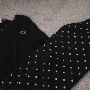 Long sleeve and star pajama set from Calvin klien